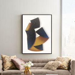立体实物手工装饰画现代简约新中式轻奢玄关客厅餐厅卧室走廊壁画-A